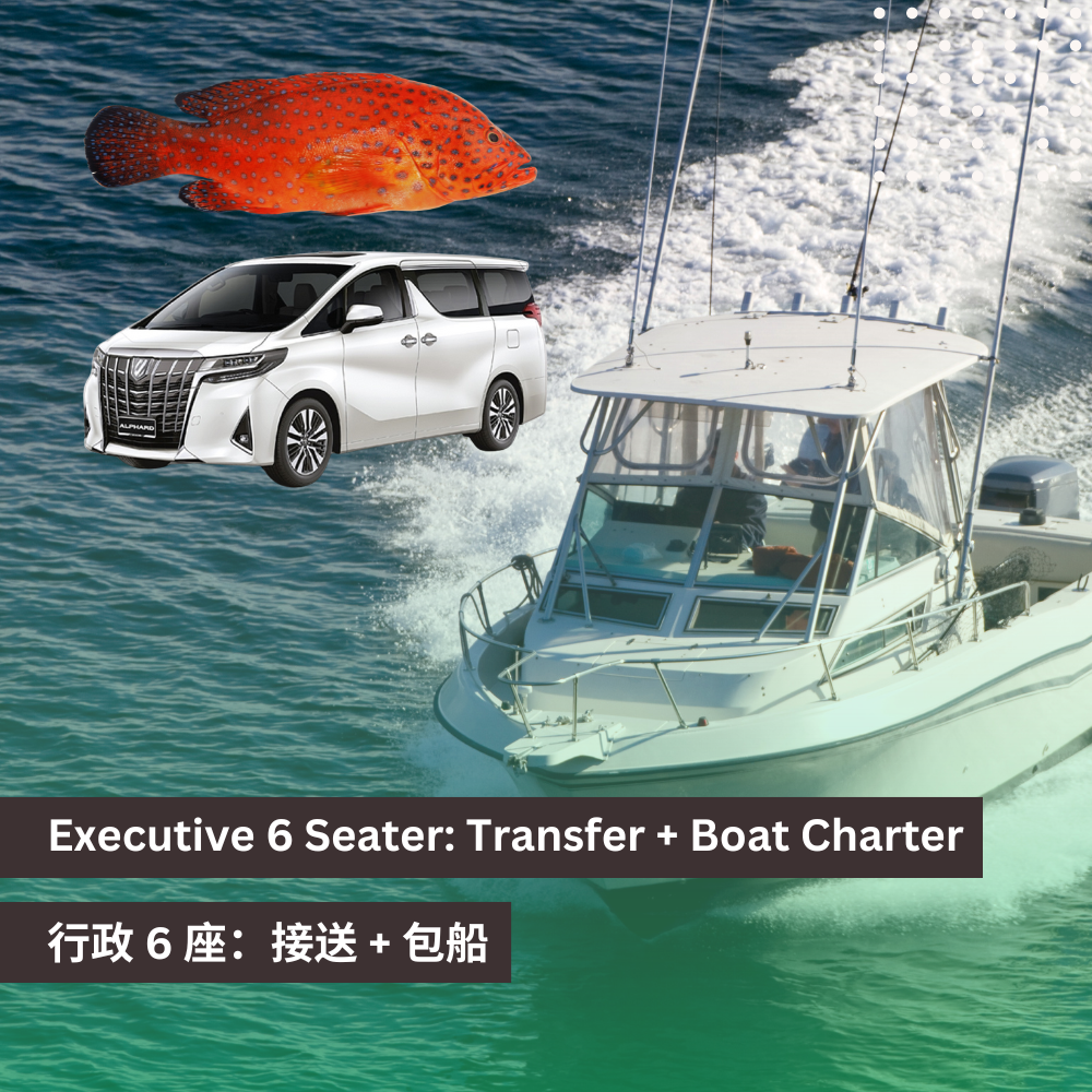 Fishing Boat Charter + 6 Seater Transfer 2-Way